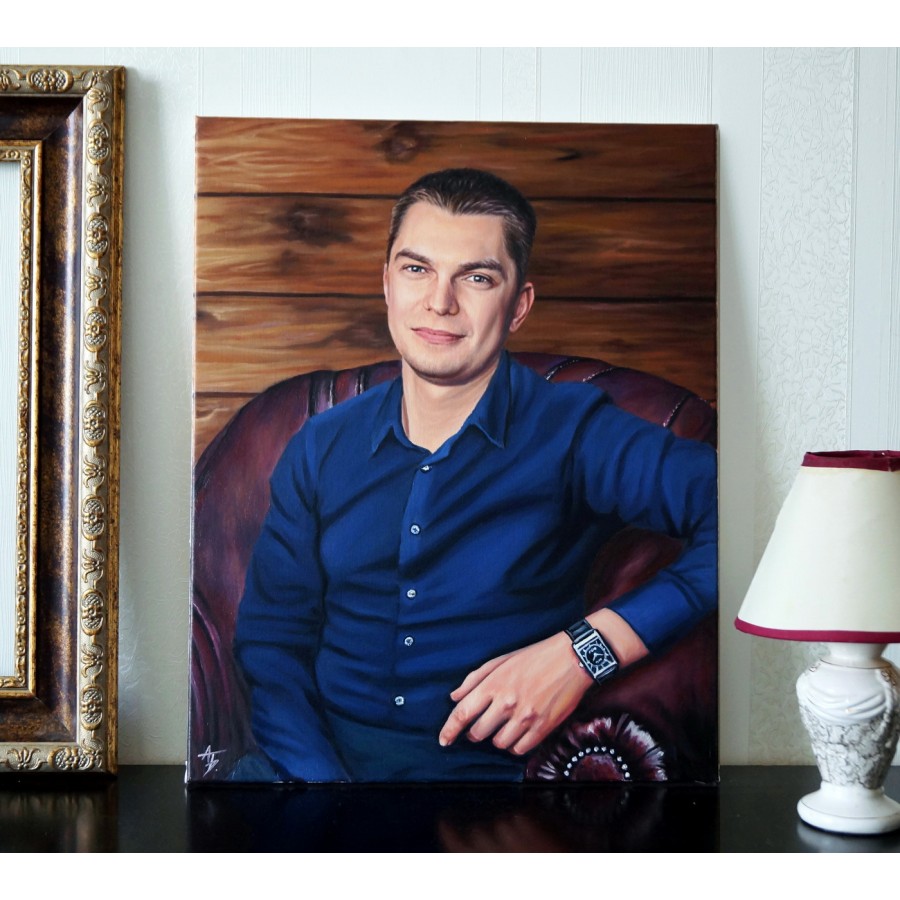 Мужской портрет маслом 102